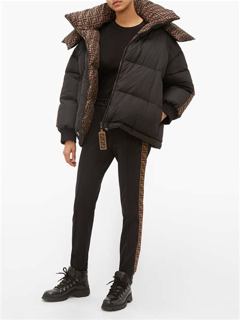 fendi puffer jacket reversible|Fendi raglan puffer jacket.